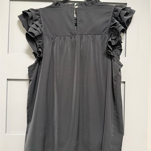 Entro Black Ruffle Sleeve Blouse - Picture 3 of 3